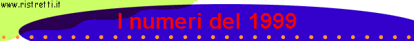 I numeri del 1999